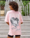 Less Panic More Disco Oversized Tee Blush - Muscle Nation women's gym tee