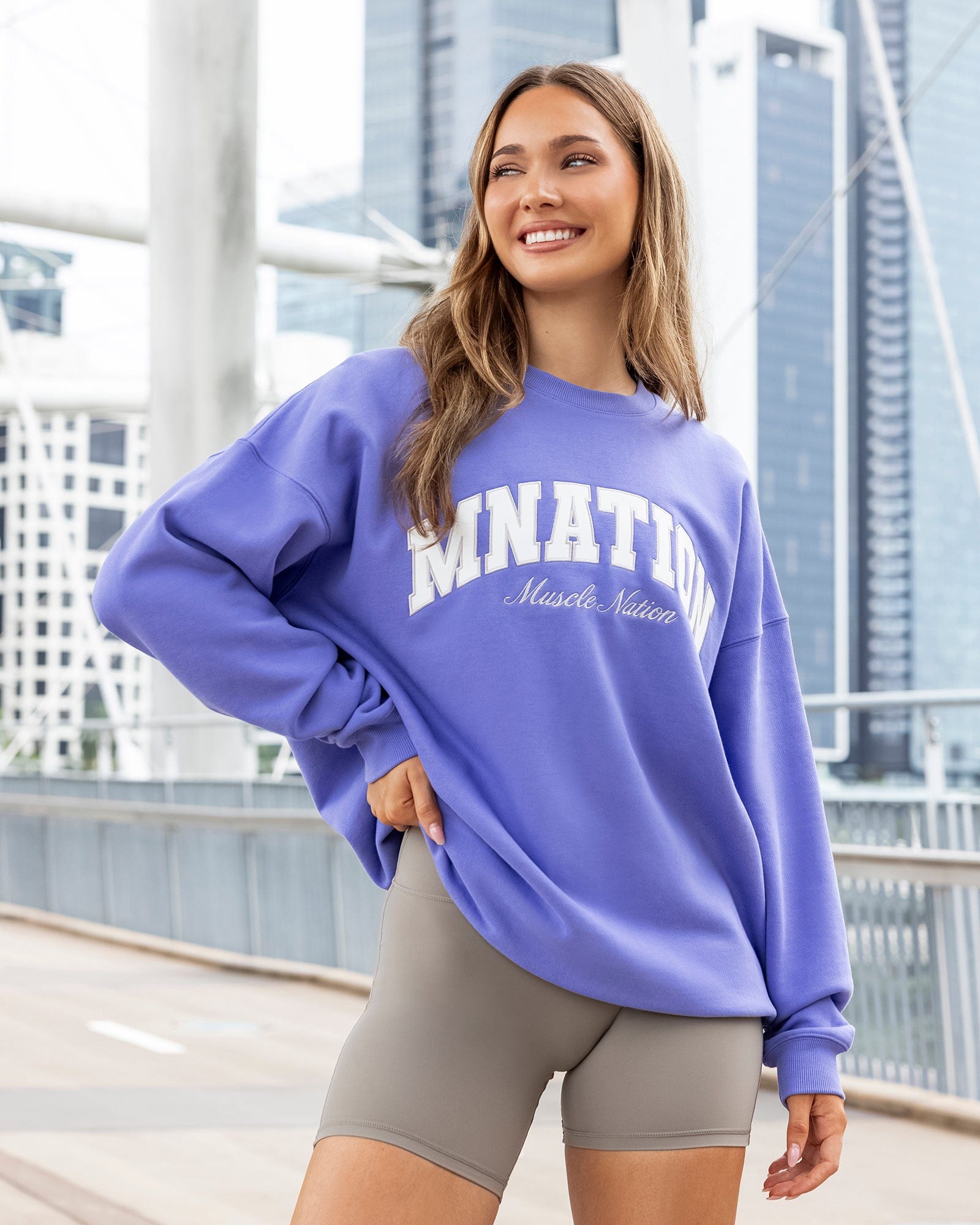 Studio Oversized Pullover - Pale Blueberry