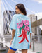 Super Hot Oversized Tee Lagoon - Muscle Nation women's gym tee
