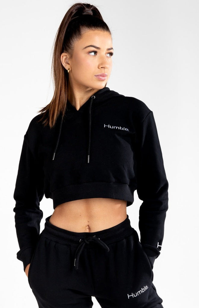 The Cropped Hoodie - Black | Be Activewear