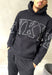 jem sporting Hoodie Embelished exclusive rhinestone hoodie - BLACK/SILVER