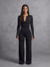 Kate Galliano Activewear XS/S Long Sleeve Wide-Leg Jumpsuit - Black