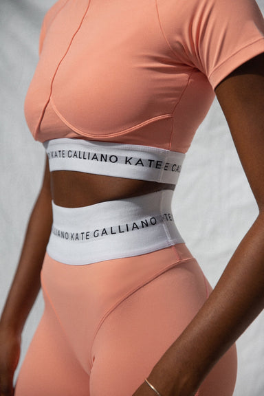 Kate Galliano Crop Tops KG Essentials Cropped Sports Tee - Apricot