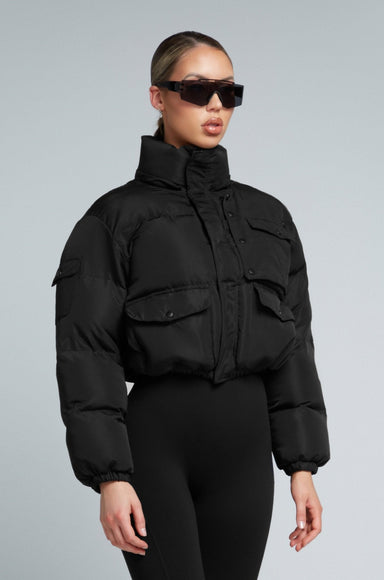 Kate Galliano Jackets M/L KG Cropped Puffer Jacket - Black