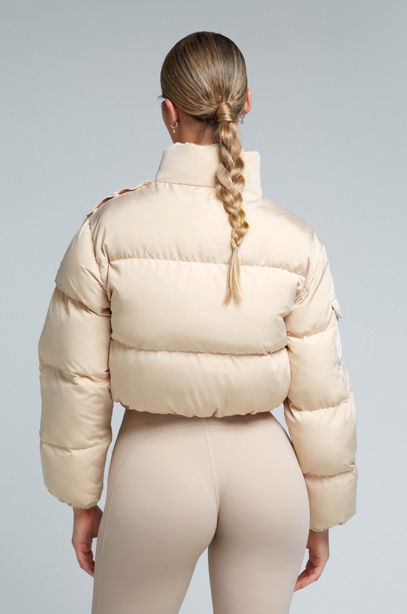 Kate Galliano Jackets M/L KG Cropped Puffer Jacket - Latte