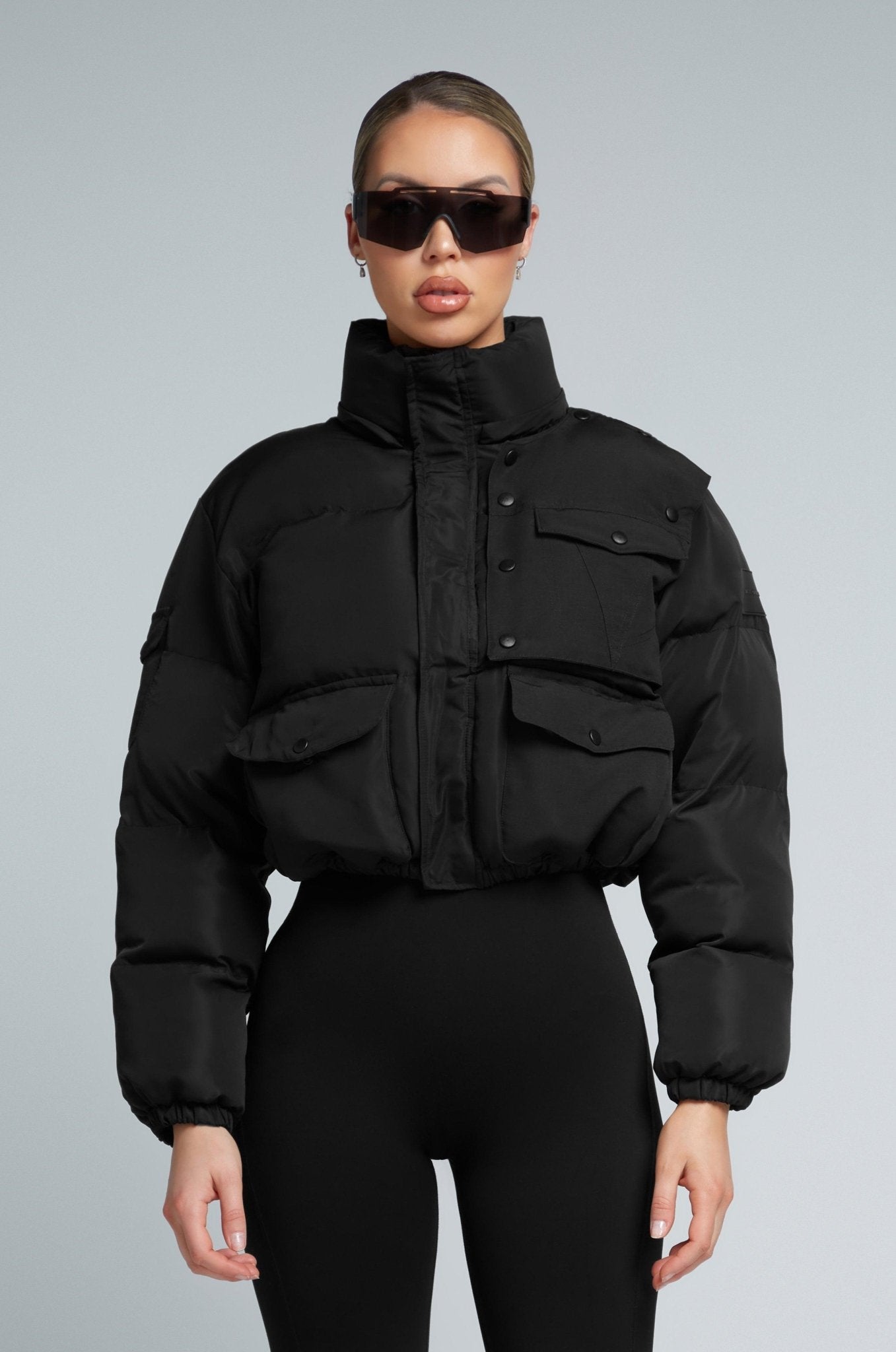 Kate Galliano Jackets S/M KG Cropped Puffer Jacket - Black