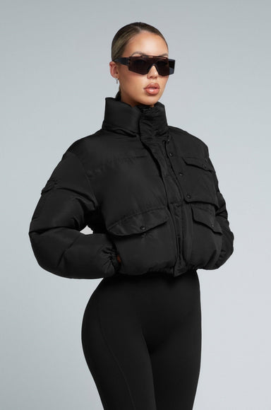 Kate Galliano Jackets XS/S KG Cropped Puffer Jacket - Black