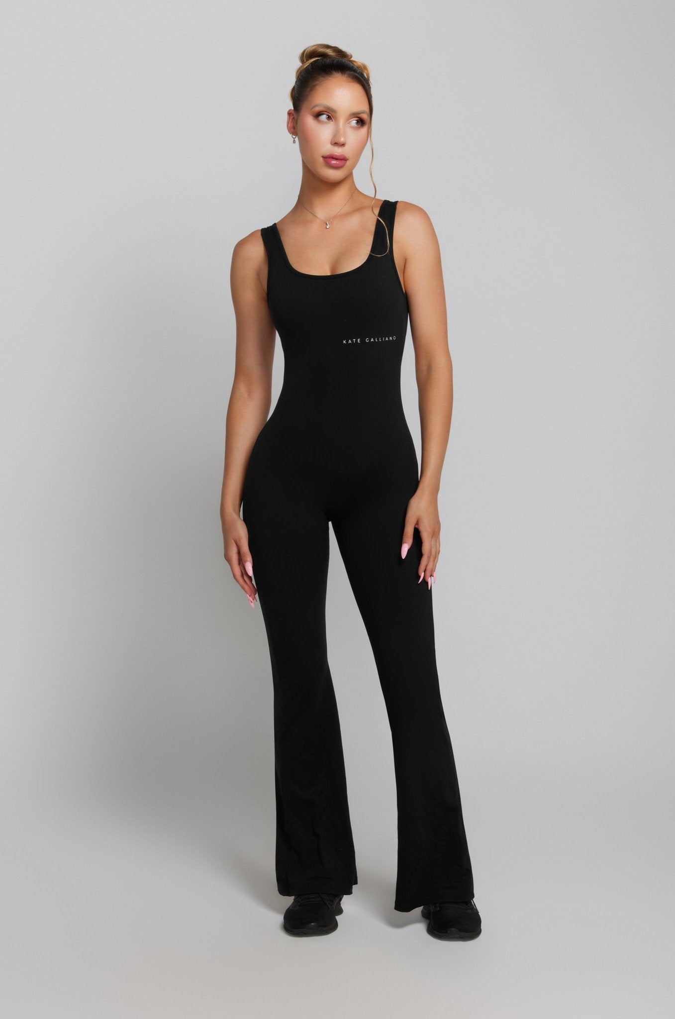 Kate Galliano Jumpsuit Flared Scrunch Jumpsuit - Black
