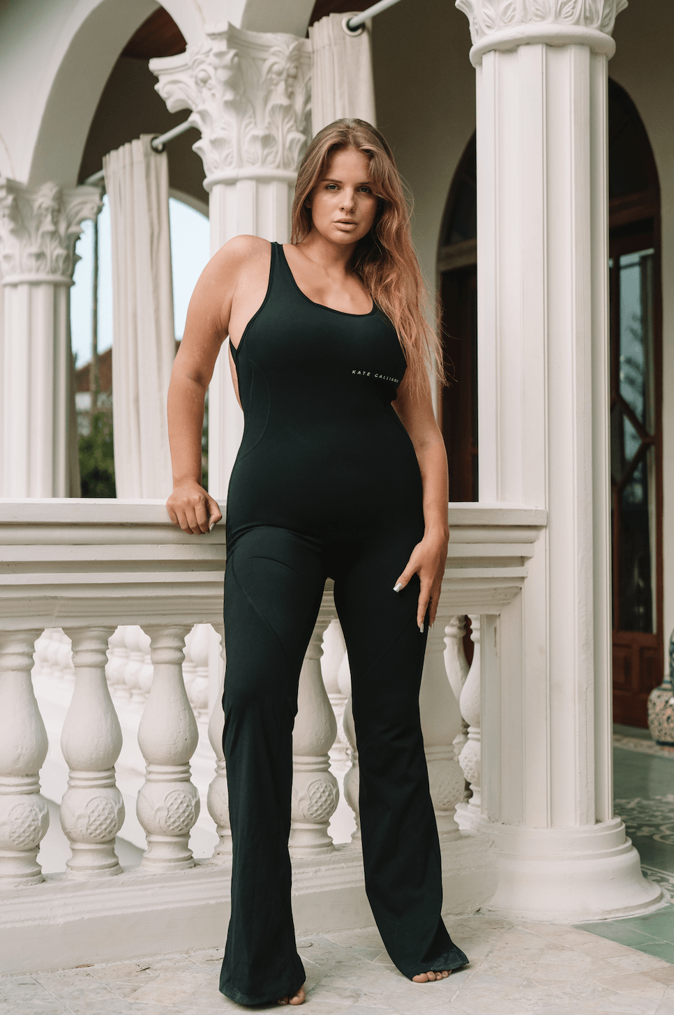 Kate Galliano Jumpsuit L/XL Flared Jumpsuit - Black