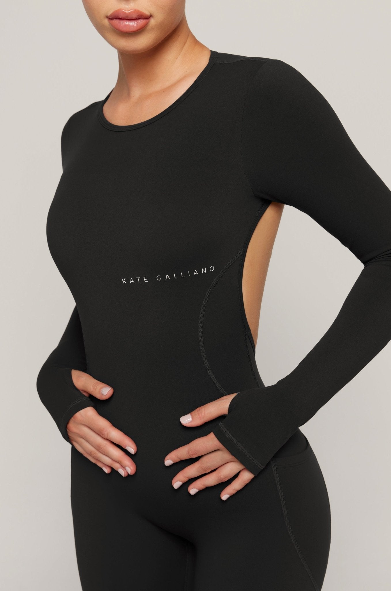 Kate Galliano Jumpsuit L/XL Long Sleeve Jumpsuit - Black