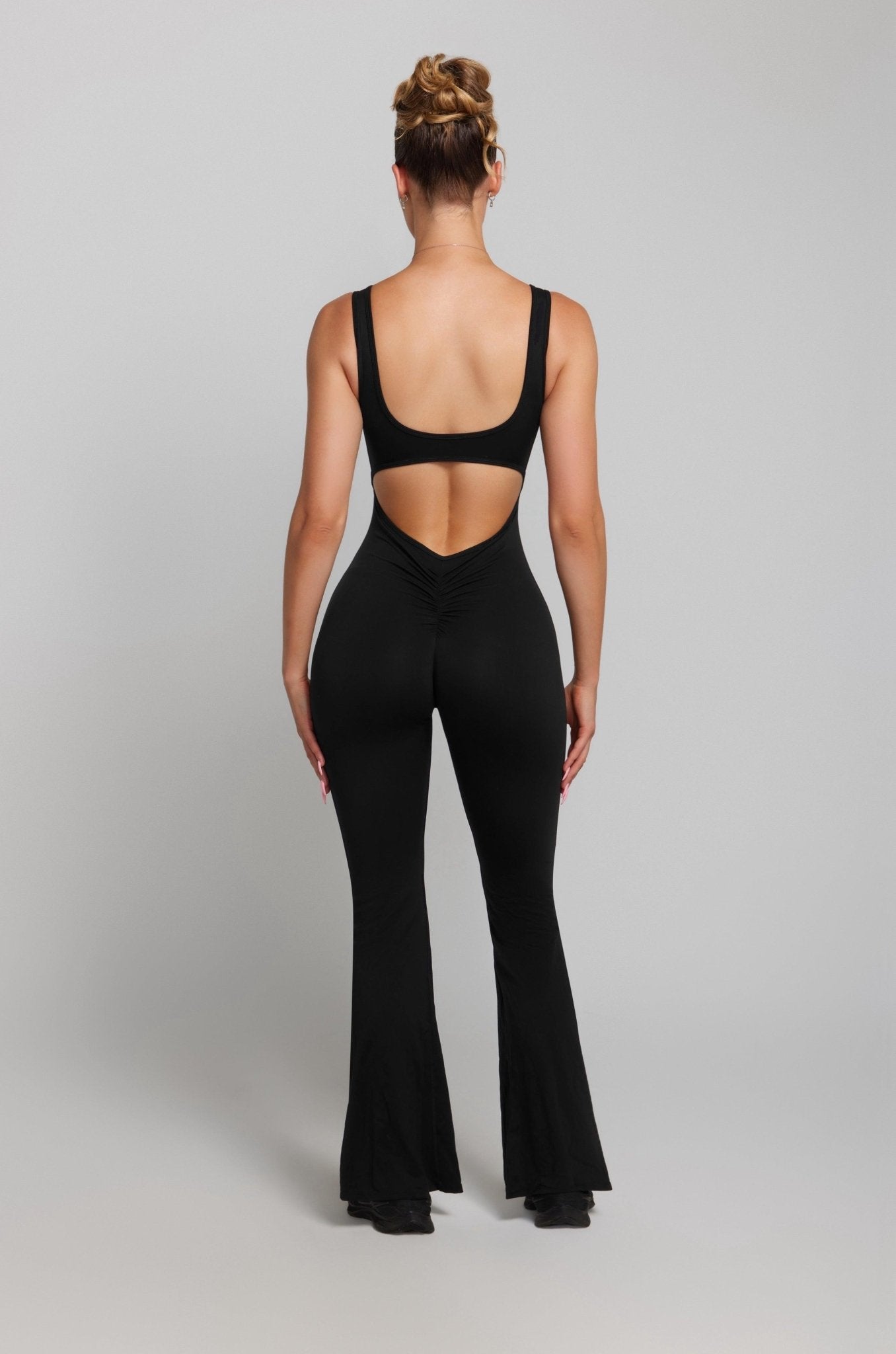 Kate Galliano Jumpsuit XS/S Flared Scrunch Jumpsuit - Black