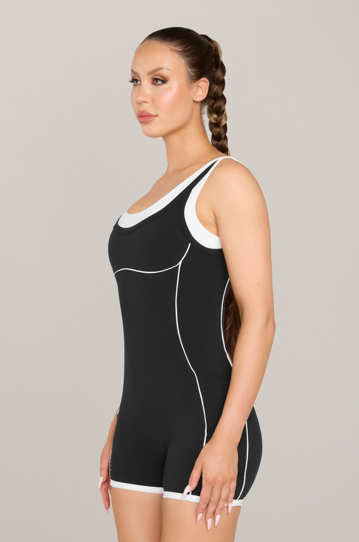 Kate Galliano S/M Contrast Romper - Black