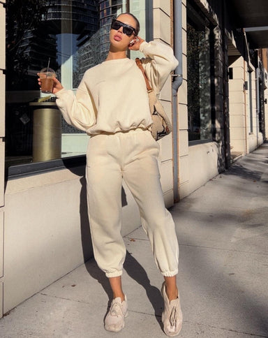 Kate Galliano Track Pants Cotton Tracksuit Pants - Cream