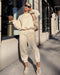 Kate Galliano Track Pants Cotton Tracksuit Pants - Cream
