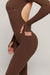 Kate Galliano Unitards S/M Long Sleeve Jumpsuit - Cacao