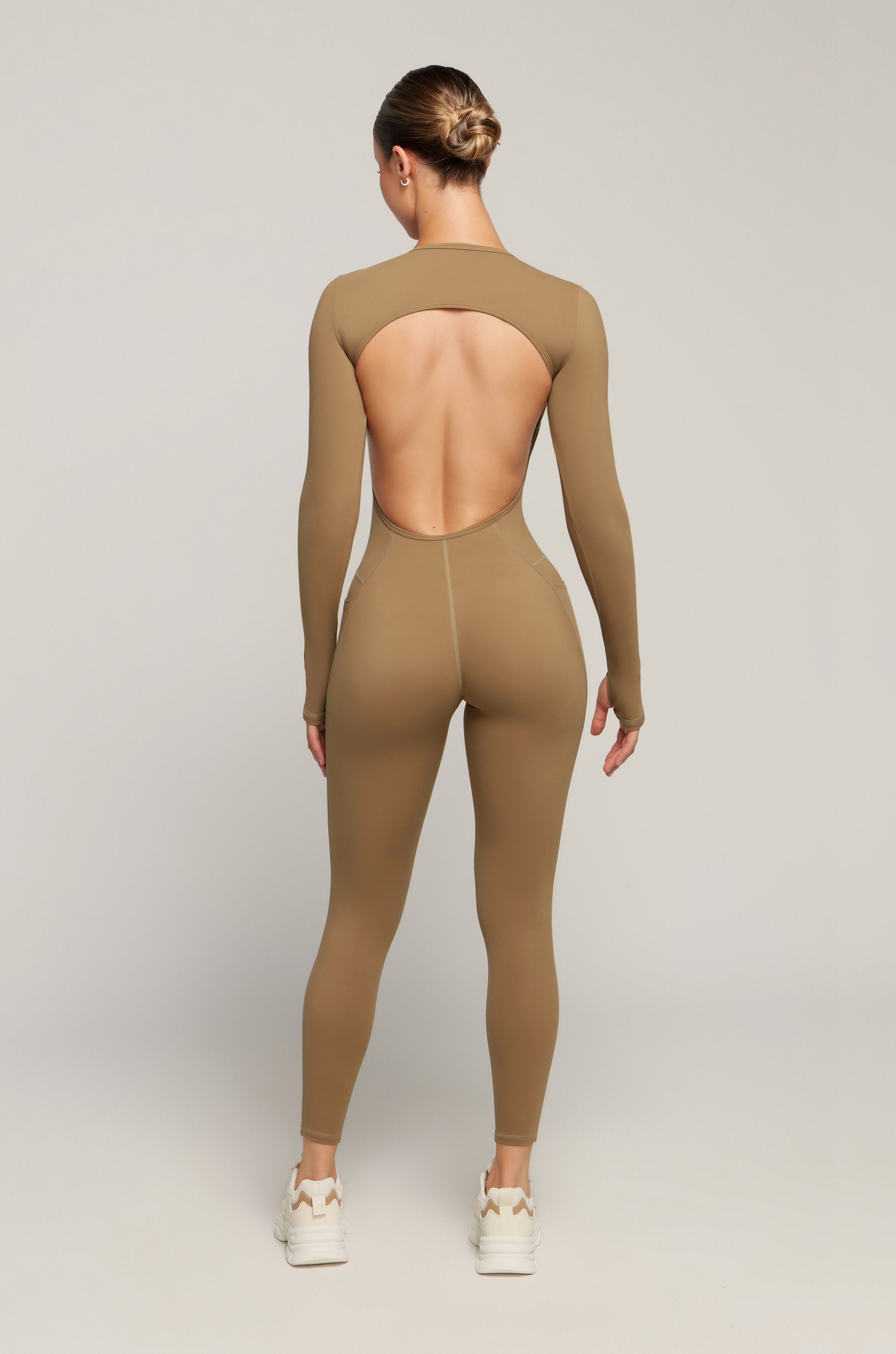 Kate Galliano Unitards S/M Long Sleeve Jumpsuit - Caramel