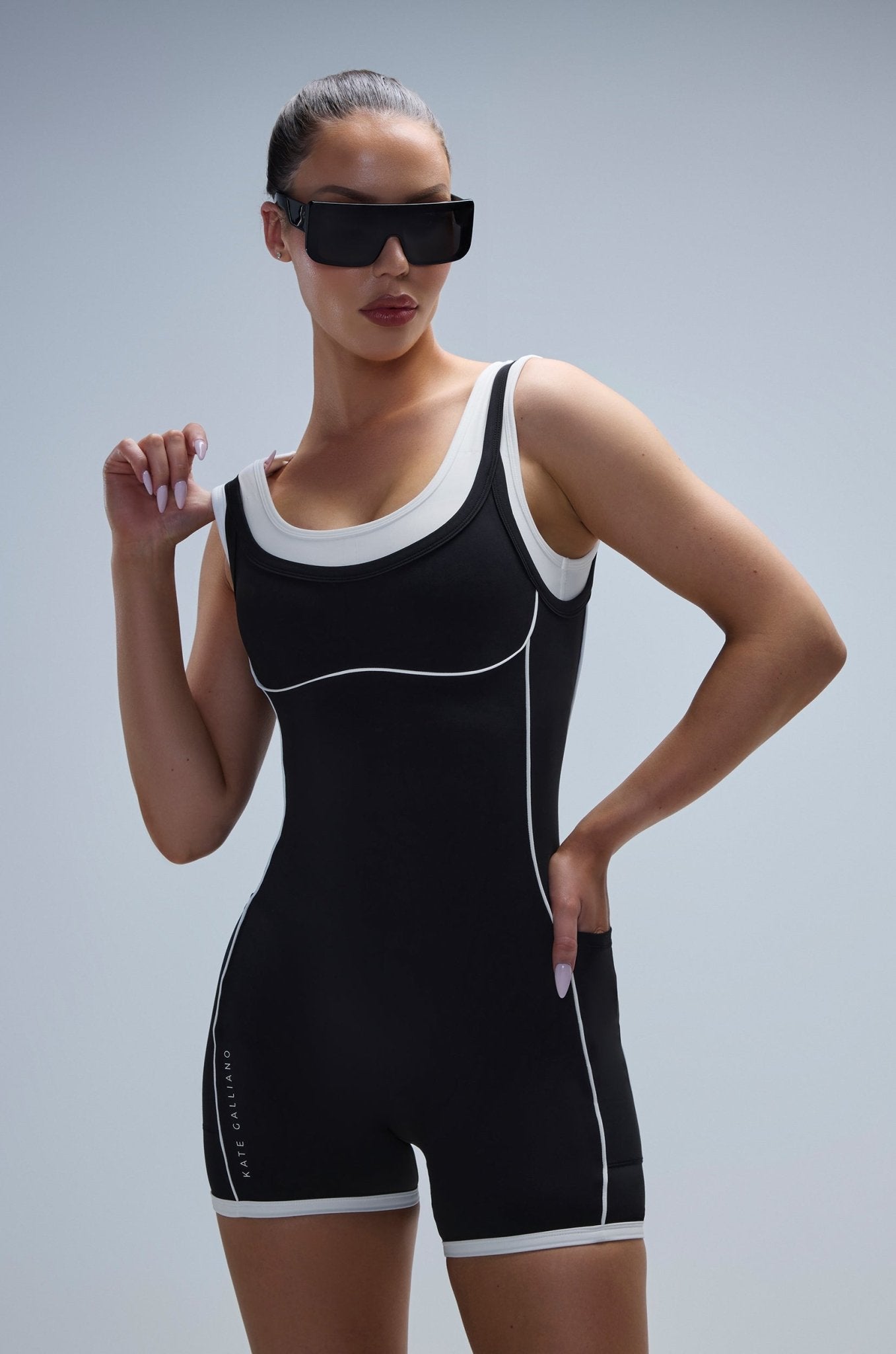 Kate Galliano XS/S Contrast Romper - Black