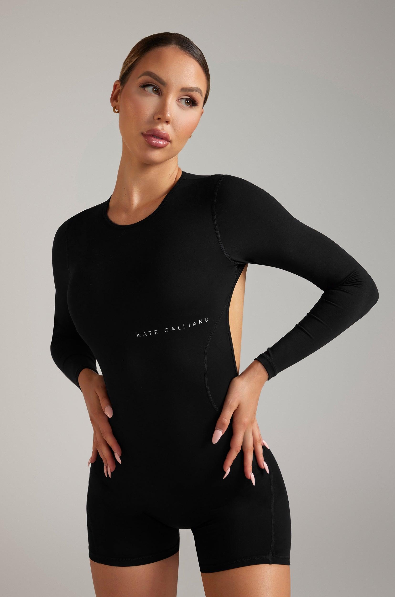 Kate Galliano XS/S Long Sleeve Backless Romper - Black