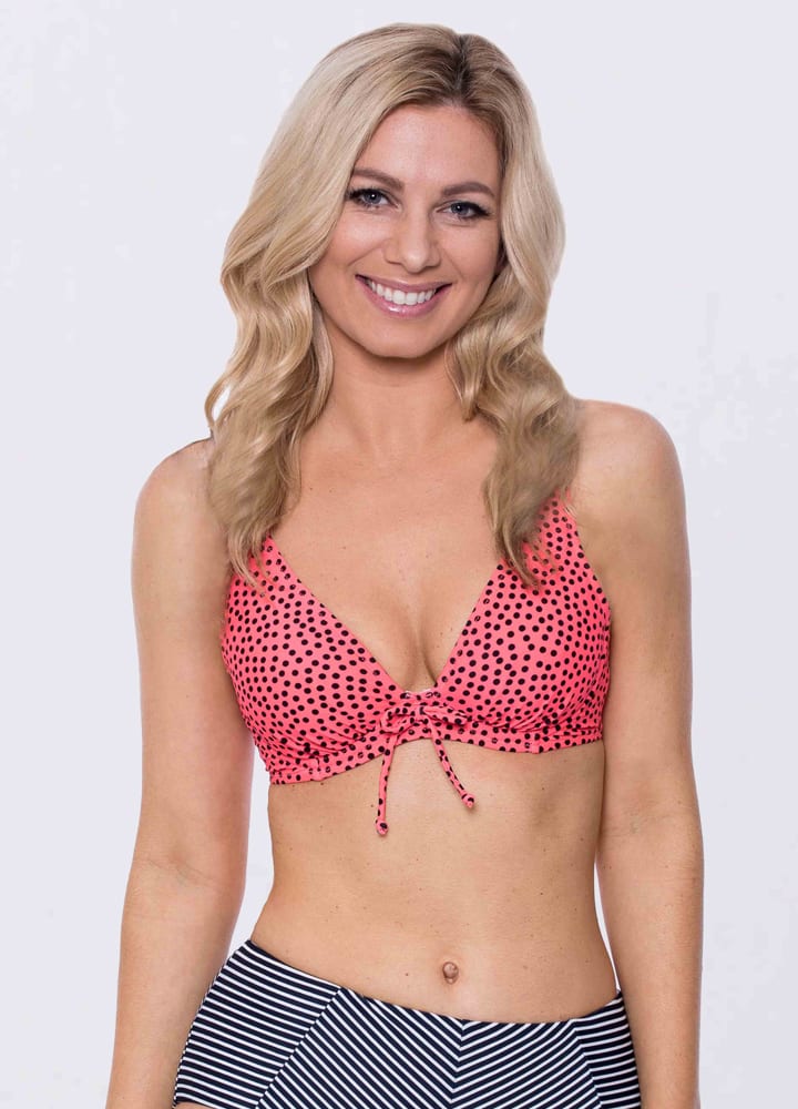 LaSculpté Bikini Tops 8 / Spotted Bikini Top Spotted Tie Front