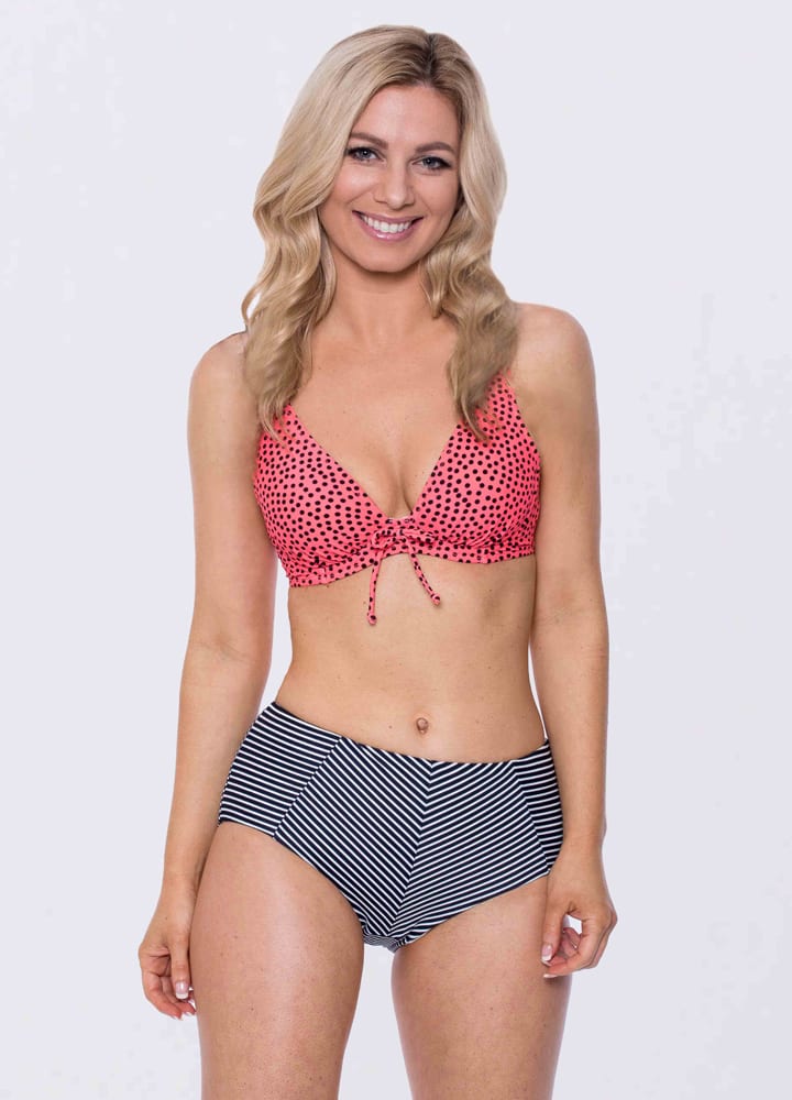 LaSculpté Bikini Tops Bikini Top Spotted Tie Front