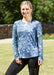 LaSculpté Long Sleeve Tops 10 / Blue Blue Floral LS Women's T Shirt