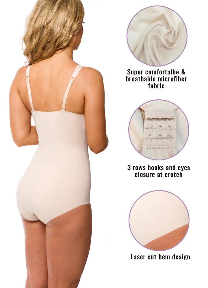 LaSculpte Shapewear Microfiber Seamless Shapewear Bodysuit