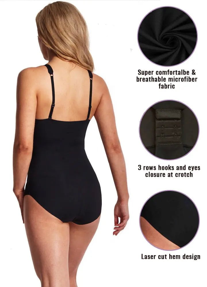 LaSculpte Shapewear Microfiber Seamless Shapewear Bodysuit