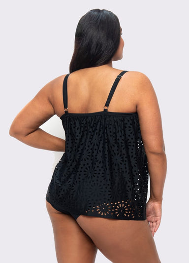 LaSculpte Swimwear Laser Cut Tankini Top