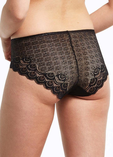 LaSculpté Underwear Laser Microfibre Hi-Cut Brief with Lace