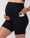Maternity Everyday Pocket Bike Shorts Black - Muscle Nation maternity bike shorts