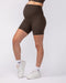 Maternity Everyday Pocket Bike Shorts Deep Brown - Muscle Nation maternity bike shorts, view 3