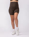 Maternity Everyday Pocket Bike Shorts Deep Brown - Muscle Nation maternity bike shorts, view 2