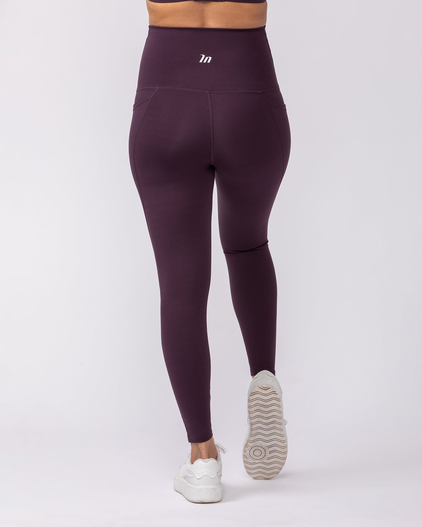 Maternity Everyday Pocket Leggings Midnight Plum - Muscle Nation maternity leggings, view 6