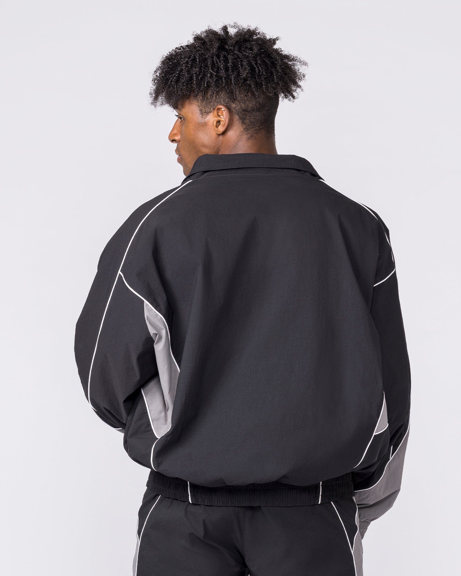Command Windbreaker Zip Through Black - Muscle Nation men's jacket, view 2