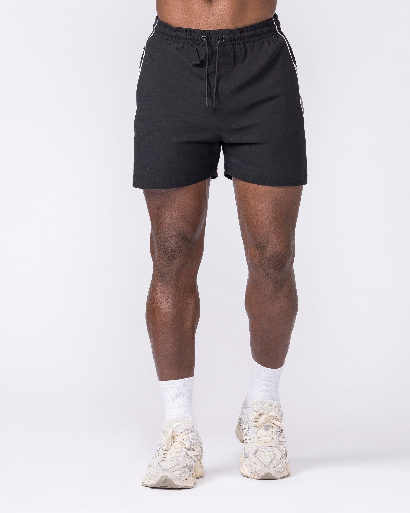 Command Windbreaker Shorts Black - Muscle Nation men's gym shorts, view 3