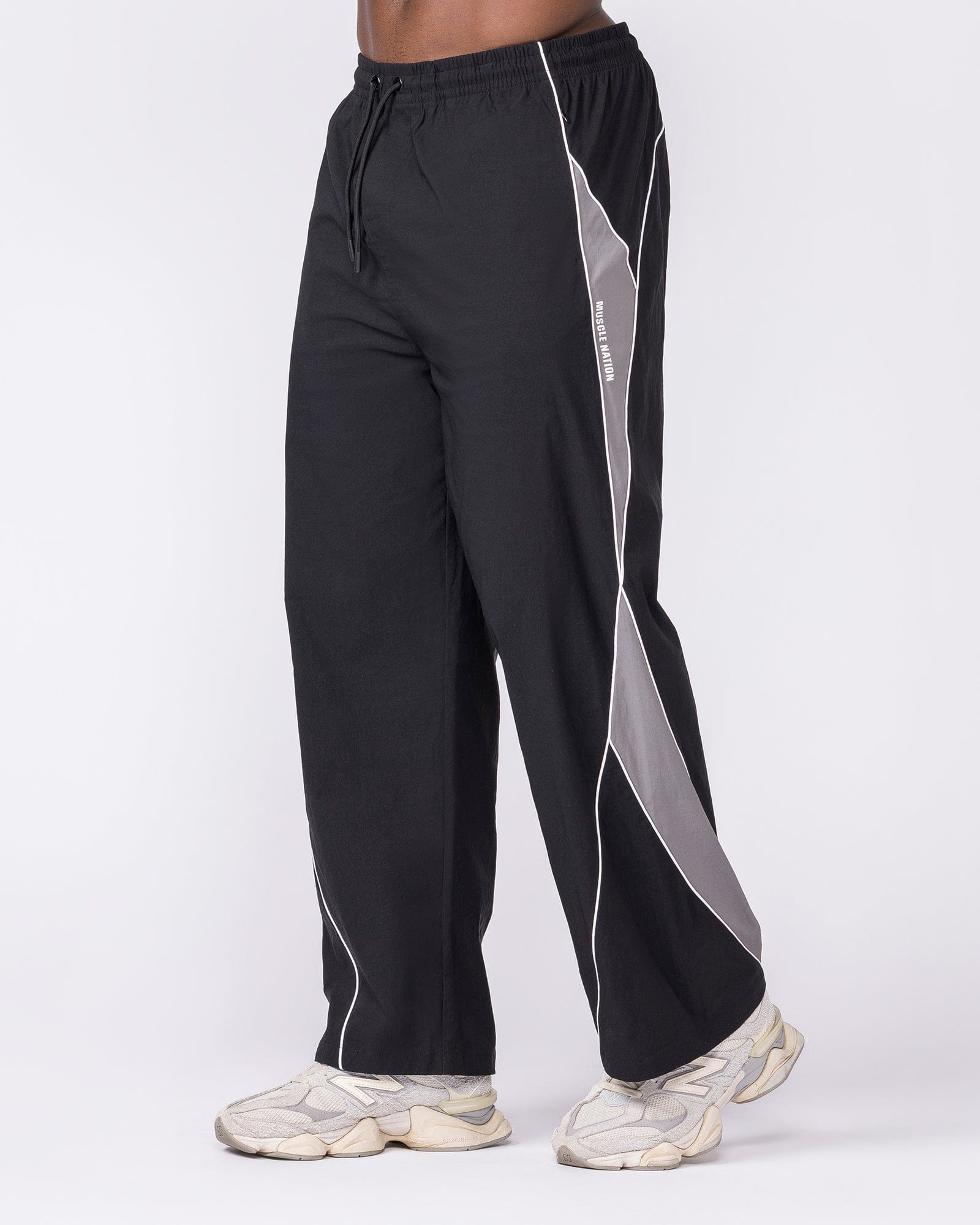 Command Windbreaker Pants Black - Muscle Nation men's trackpants, view 4