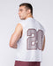 Muscle Nation Singlets & Tanks Mesh Boxy Cropped Muscle Tank - White