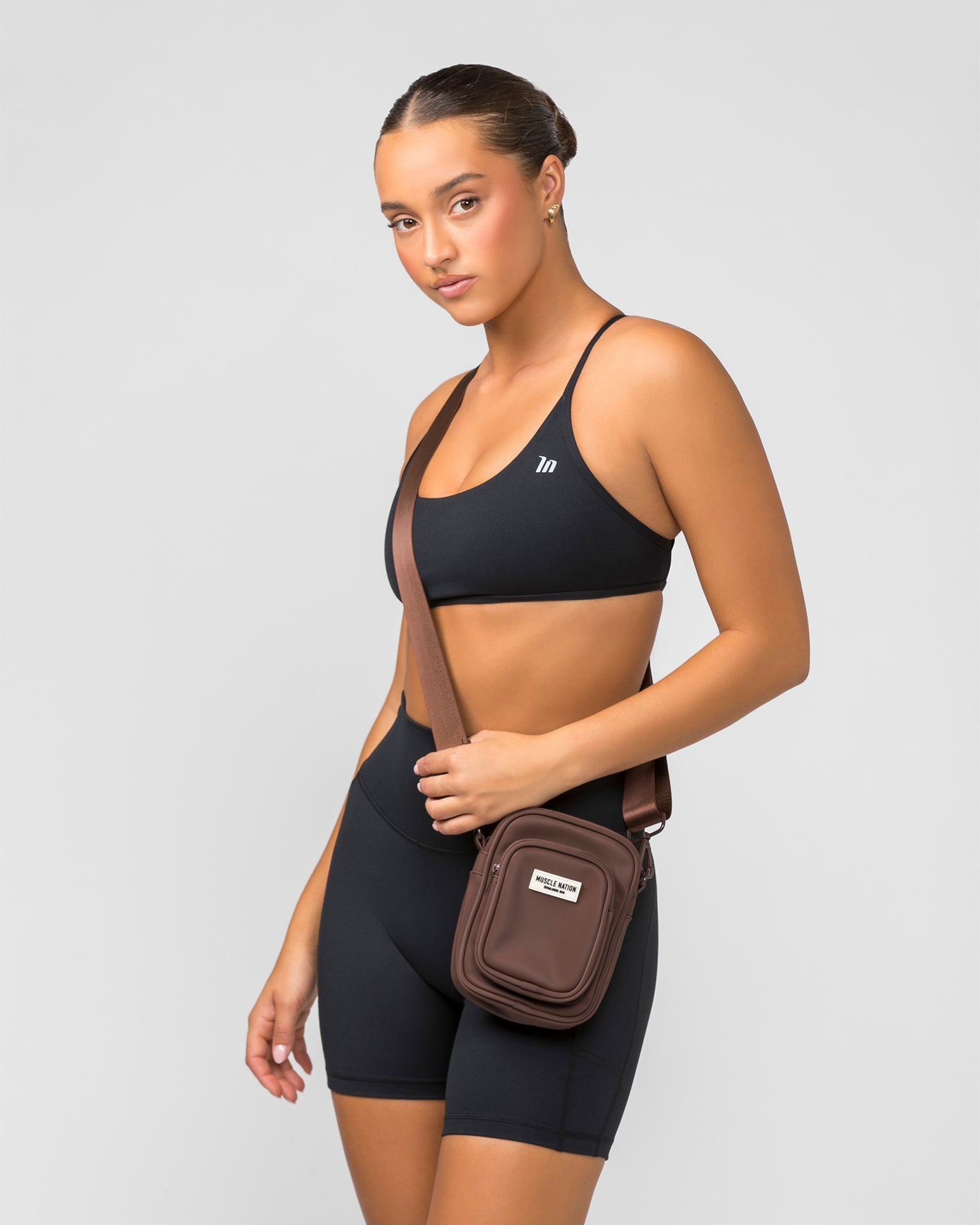Muscle Nation Bags Default MN Mini Cross Body Bag - Fudge
