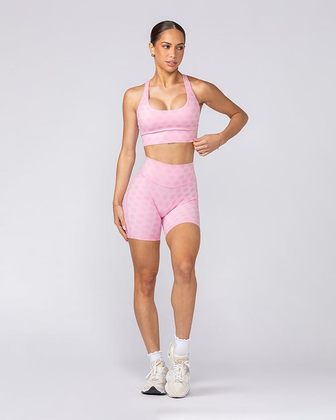 Muscle Nation Bike Shorts Aura Peachy Invisible Scrunch Bike Shorts - Blossom Spot