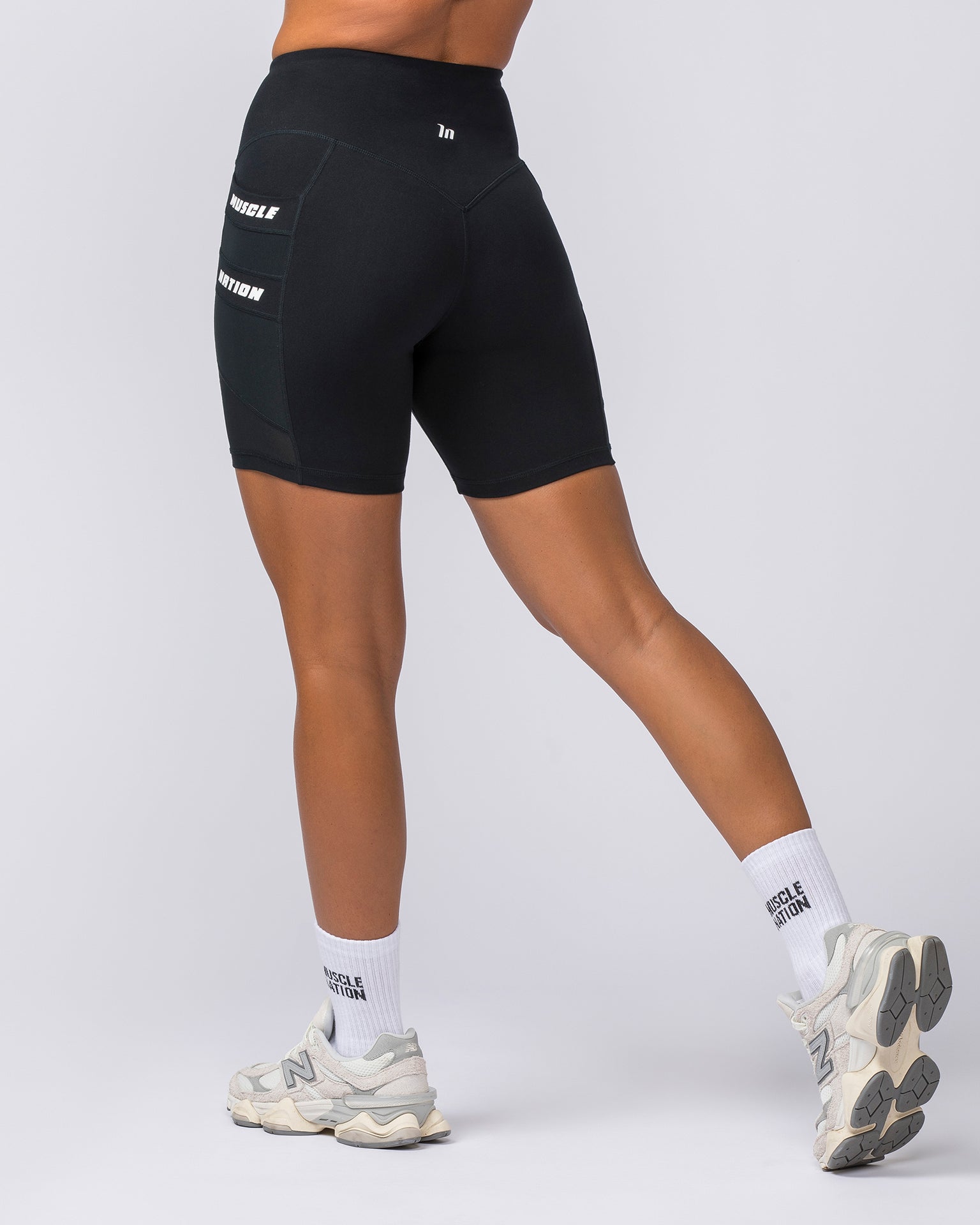 Muscle Nation Bike Shorts Copy of Zero Rise Rib Bike Shorts - Cyber Lime