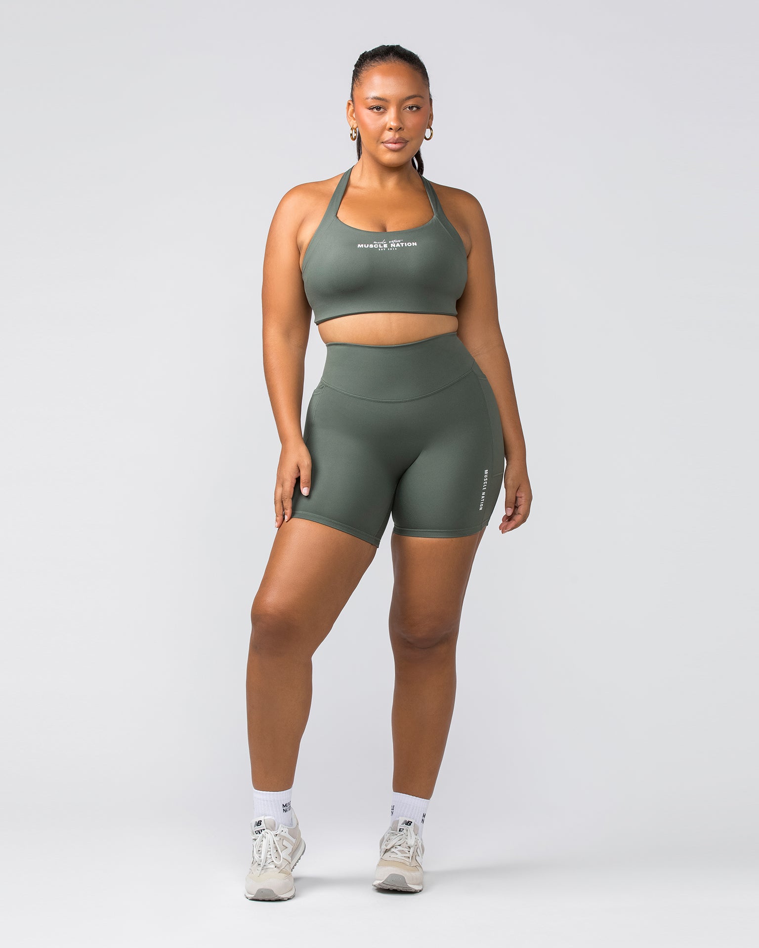 Muscle Nation Bike Shorts Everyday Pocket Bike Shorts - Eucalyptus