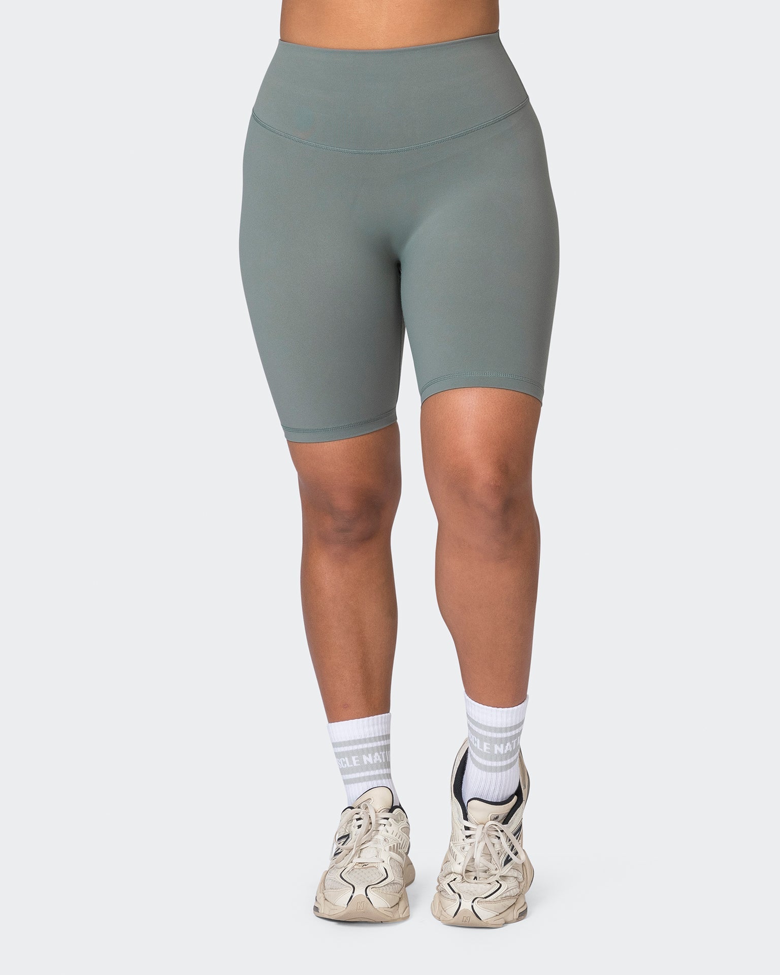 Muscle Nation Bike Shorts Ultra Signature Referee Length Shorts - Botanica