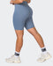 Muscle Nation Bike Shorts Ultra Signature Referee Length Shorts - Stone Blue