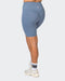 Muscle Nation Bike Shorts Ultra Signature Referee Length Shorts - Stone Blue