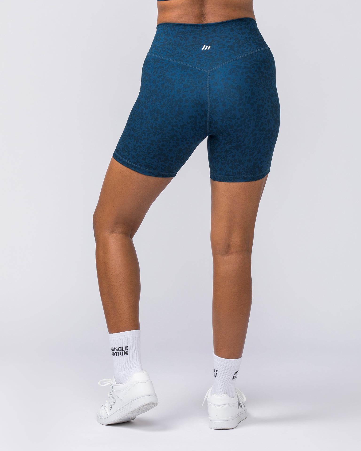 Muscle Nation Bike Shorts Zero Rise Everyday Bike Shorts - Pacific Abstract Print