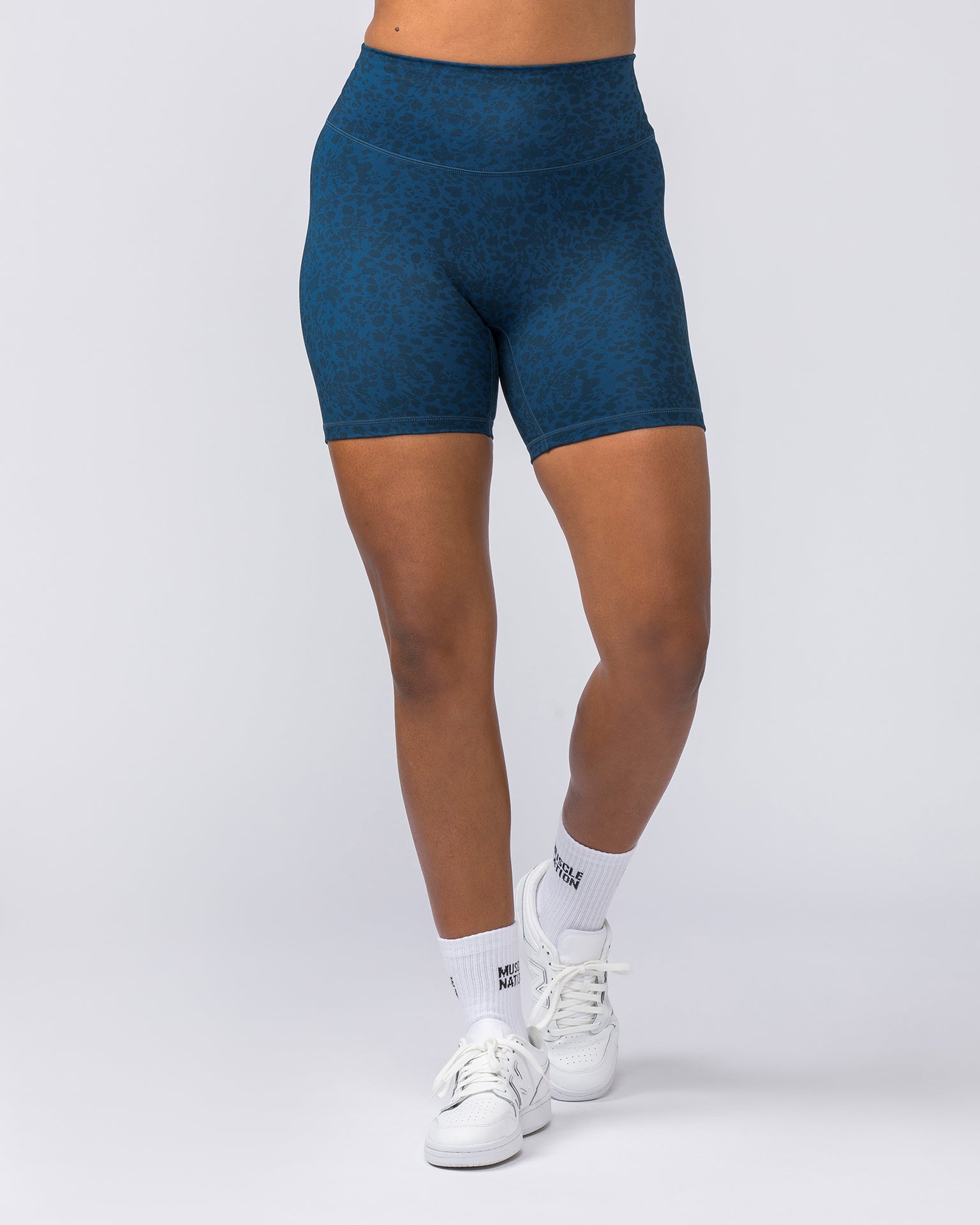Muscle Nation Bike Shorts Zero Rise Everyday Bike Shorts - Pacific Abstract Print