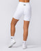 Muscle Nation Bike Shorts Zero Rise Rib Bike Shorts - White