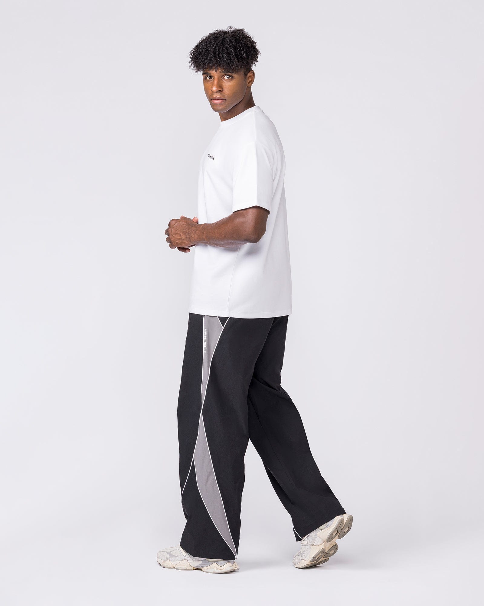 Muscle Nation Bottoms Command Windbreaker Pants - Black