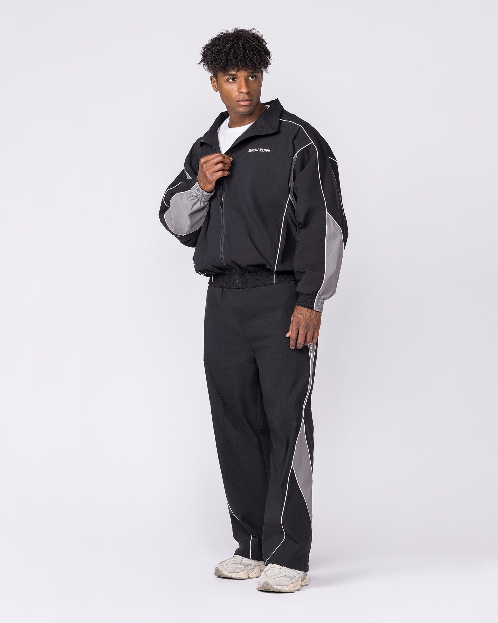 Muscle Nation Bottoms Command Windbreaker Pants - Black