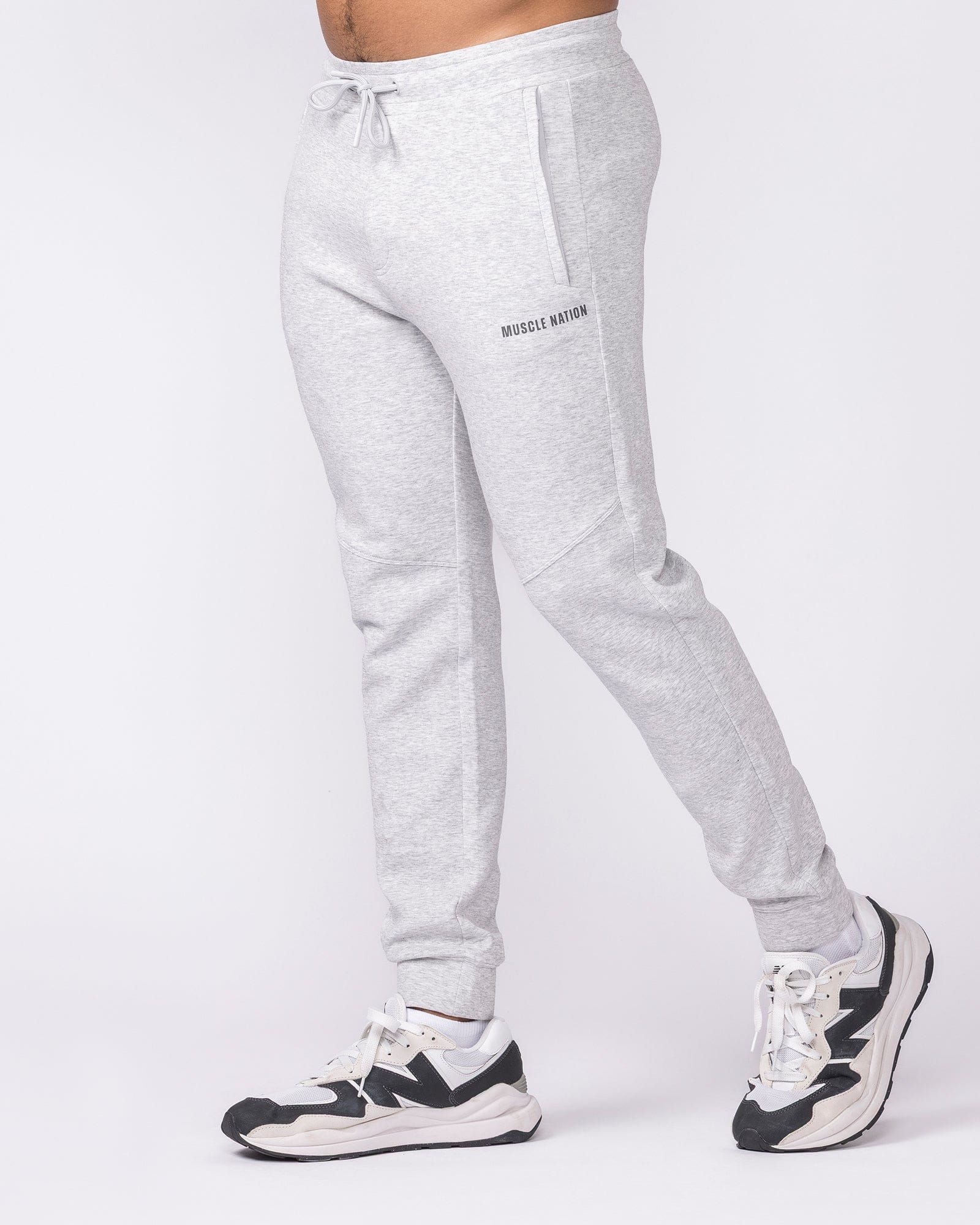 Muscle Nation Bottoms Essential Tech Pants - Grey Marl